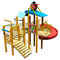 Kids’ Water House Playground Structures With Water Slide, Climb Net, Water Spray