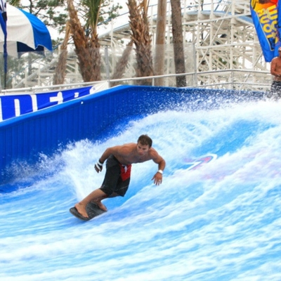 ورزشهای آبی بازی Flowrider آب سوار برای اسلاید چاپ صفحه گشت و گذار ورزشی / فایبر گلاس آب