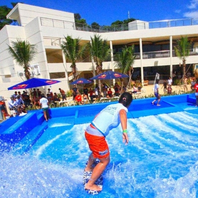 / ماشین دو تنها Flowrider آب سوار آبی رنگی گشت و گذار شبیه ساز با فایبر گلاس مواد