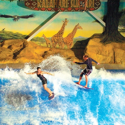 لذت بردن از Flowrider آب سوار، گشت و گذار جذاب موج ترمز ماشین هیئت مدیره / پارک آبی تفریحی