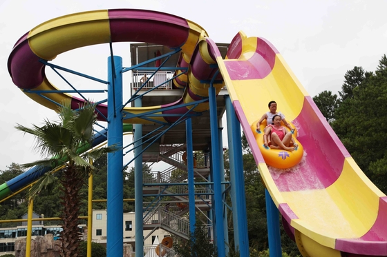 سفارشی پارک آبی تجهیزات هیجان انگیز Swwiming استخر فایبر گلاس Waterslides برای بزرگسالان