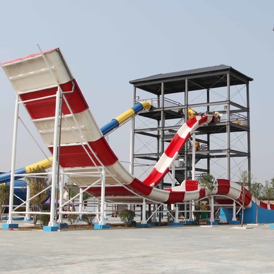 اسلاید آب سفارشی، پارک تفریحی بومرنگ Aqua Slide برای 2 نفر در پارک آبی گینت