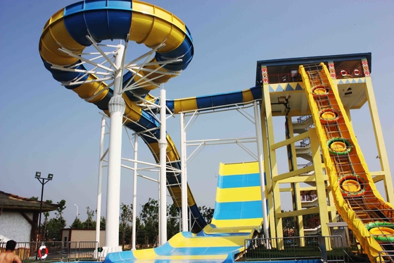 Outdside غول بومرنگ فایبر گلاس آب اسلاید برای 6 نفر، برج پارک آب ارتفاع 18.75M