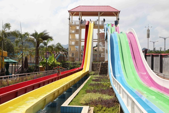 رنگین کمان سفارشی اسلاید آب از waterpark برای خانواده بازی آب