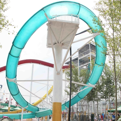 سرخوردنی های آبی هیجان انگیز پارک آبی آکوا، حلقه آکوا، سرسره های آبی فایبرگلاس، ارتفاع سکو 16 متر