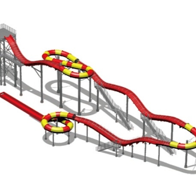 آب تجاری پارک اسلاید فیبر شیشه ای ظرفیت 360 نفر / ساعت غلتک Coaster آب