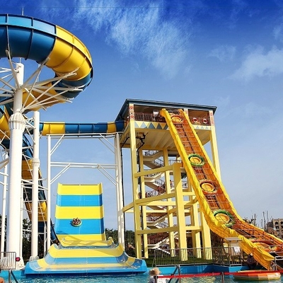 Outdside غول بومرنگ فایبر گلاس آب اسلاید برای 6 نفر، برج پارک آب ارتفاع 18.75M