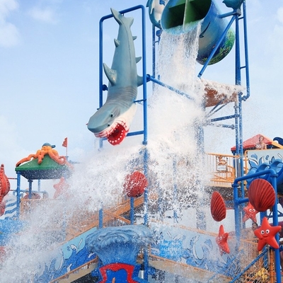 فایبر گلاس تجاری اسلاید آب Aqua زمین بازی از تعاملی خانه آب