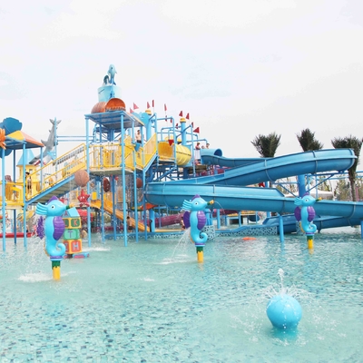 Gaint خانه آب Aqua زمین بازی پلت فرم با اسلاید آب برای سرگرمی های خانوادگی