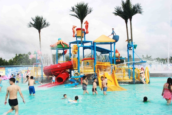 توسعه Kids آب اسلاید برای کودکان بازی منطقه / تجهیزات فضای طبقه 9.5 * 6.5m