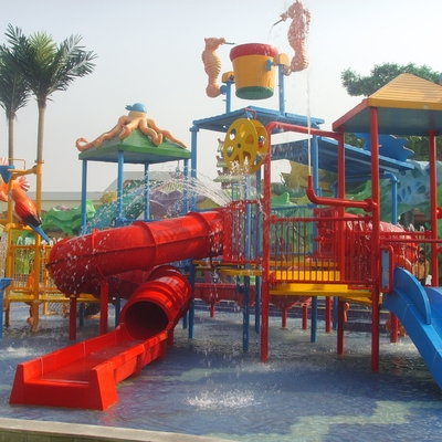 پارک آبی تجهیزات، آب زمین بازی کودکان و نوجوانان &#39;برای 50 سواران 17.5 * 11 * 7M