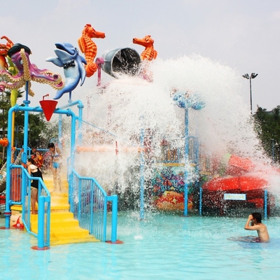 پارک آبی تجهیزات، آب زمین بازی کودکان و نوجوانان &#39;برای 50 سواران 17.5 * 11 * 7M