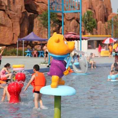 آب Sprayground اسپری پارک تجهیزات، میمون کارتونی شکل ورزشهای آبی بازی پارک آب