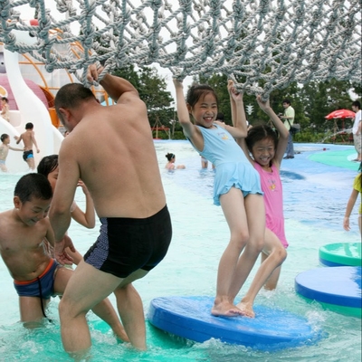 پارک آبی تجهیزات آب استخر Aqua بازی فایبر گلاس و Lemna جزئی برای خانواده بازی سرگرم کننده