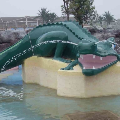 کوچک فایبر گلاس استخر آب اسلاید برای کودکان و نوجوانان، پارک آبی تجهیزات تمساح اسلاید
