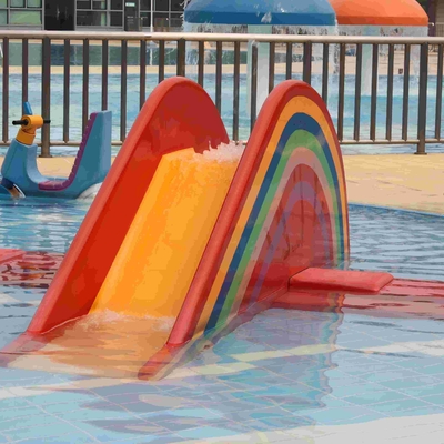 اسلاید کوچک پل رنگین کمان، کودکان پارک آبی اسلاید از waterpark کوچک برای کودکان و نوجوانان