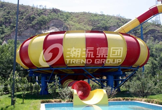 16 متر پلت فرم پاپ آکو پارک فایبر گلاس آب اسلاید اسلاید آب فضای غول پیکر