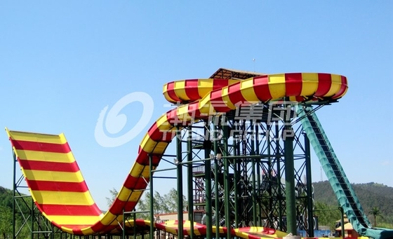 Funnuy سفارشی اسلاید آب، پارک تفریحی Boomerang Aqua Slide برای 2 نفر سرگرمی خانوادگی