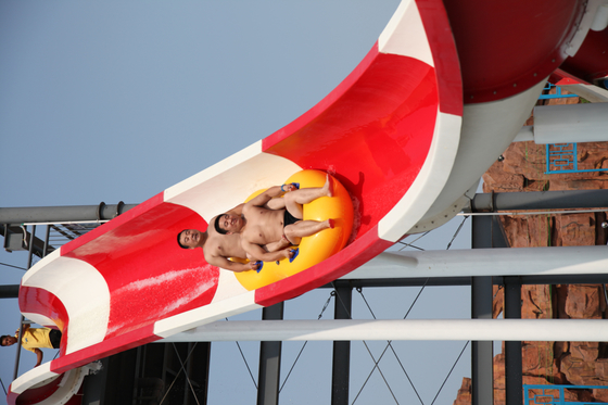 Funnuy سفارشی اسلاید آب، پارک تفریحی Boomerang Aqua Slide برای 2 نفر سرگرمی خانوادگی