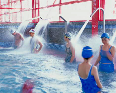 تجهیزات آب‌درمانی SPA مقاوم در برابر خوردگی با ساختار فولادی گالوانیزه گرم و سیستم کنترل هوشمند