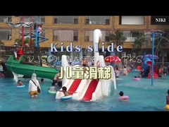 اسلایدهای آبی فیبرگلاس کودکان، اسلایدهای آبی استخر بیرونی برای کودکان با ارتفاع ایمنی